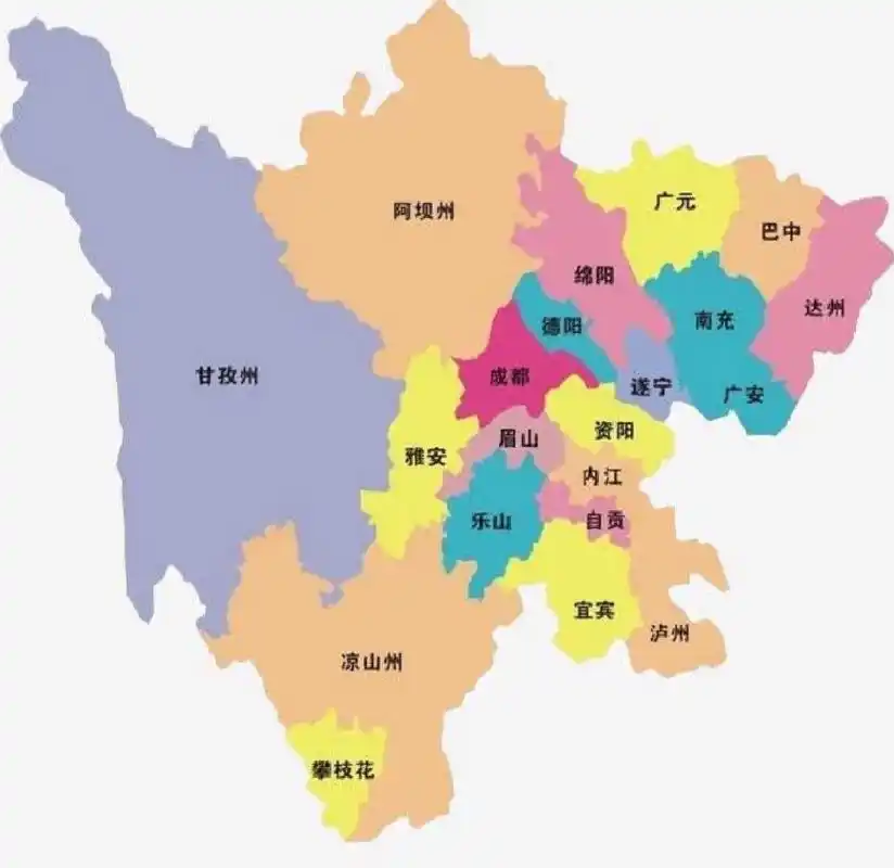 四川省地图