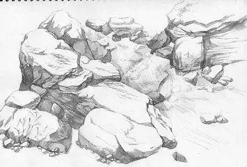 石头速写_360图片