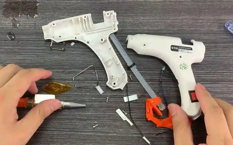 拆解40w"热熔胶枪",被拆的七零八落,看下什么原理涨些新知识