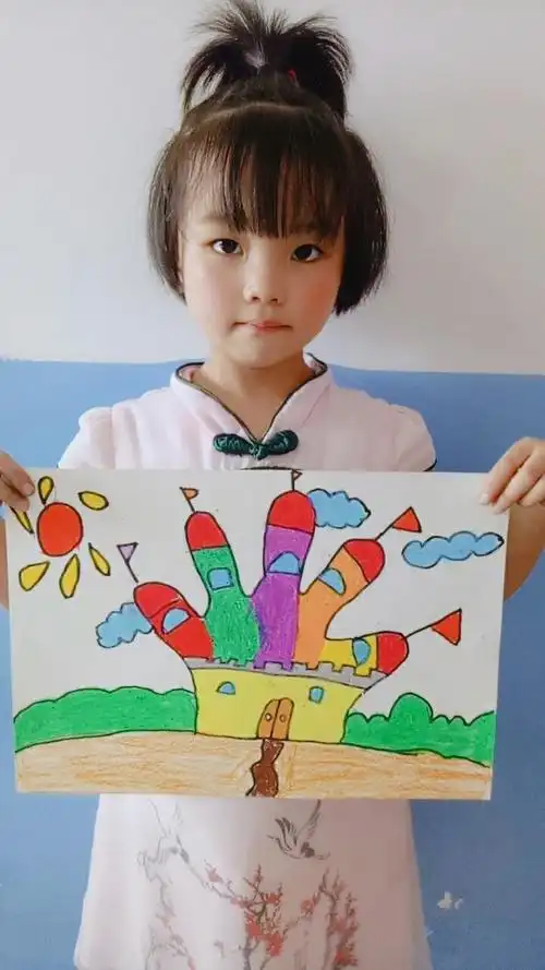 幼小衔接班绘画:《手指城堡》