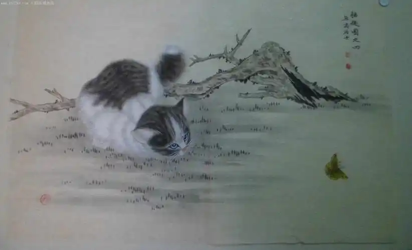 猫趣图,花鸟国画原作,畜兽画原画,工笔淡彩画法,21世纪10年代,其他