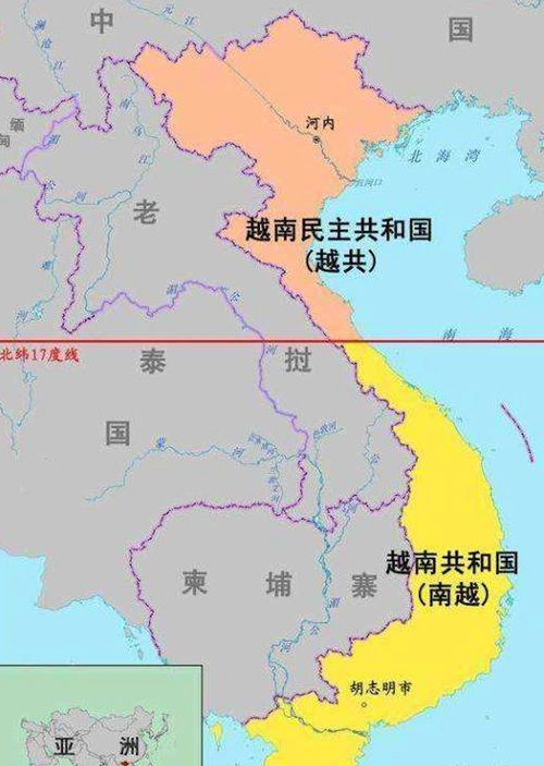 日内瓦会议,以北纬17度线为界把越南分为两半,越南人恨中国主要是因为