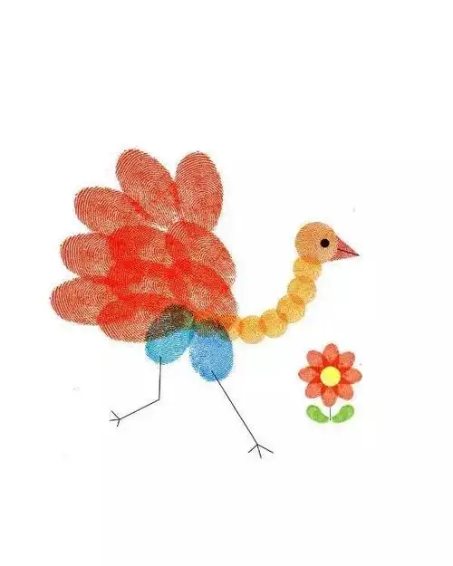 幼儿园指纹画优秀作品欣赏