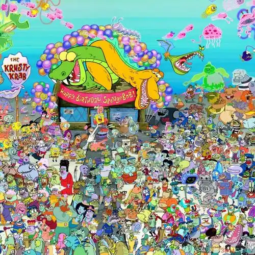 wallpaperengine海绵宝宝比奇堡全体居民合照动态壁纸