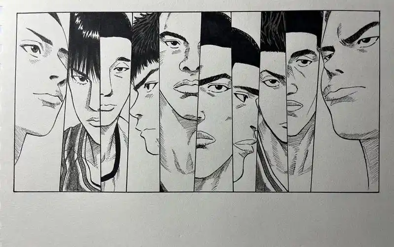 青春的回忆啊,画画当然也不能拉下(临摹,黑白图,灌篮高手)