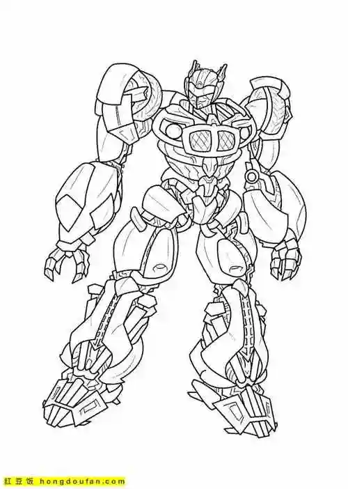 10张令人敬畏的变形金刚机器人涂色图片-红豆饭小学生简笔画大全