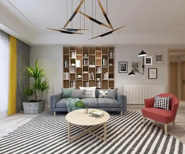 现代北欧风格三居室.