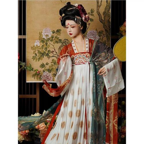 衫超火唐制褙子显瘦齐胸大袖刺绣汉服女春夏款盛唐公主原创复原款