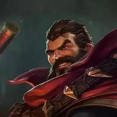 新版塞恩的下巴是金属的,据说是嘉文一世的皇冠,那是塞恩生前的荣耀