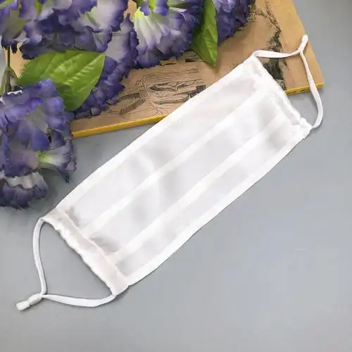 丝绸素绉真丝骑行外出蚕丝桑蚕单层舒适可打褶口罩