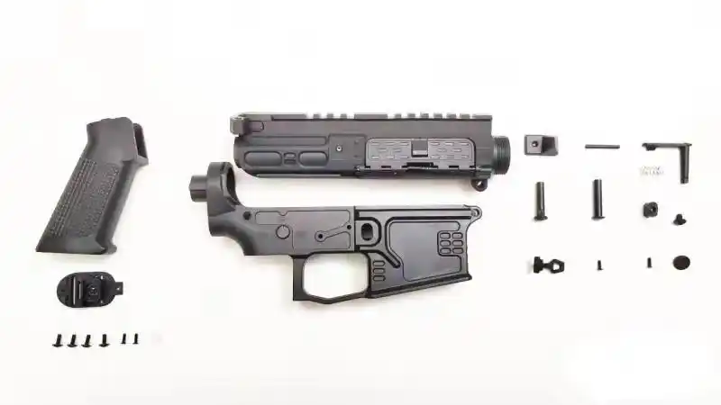 精击slr水弹波箱机匣波壳金属小配件悬浮转接4段滚花套管上导轨