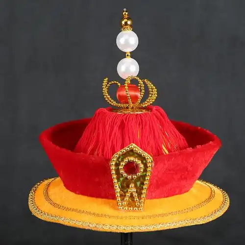 清朝康熙乾隆皇帝头冠皇上皇后舞台演出男士帽清朝太子阿哥古装帽