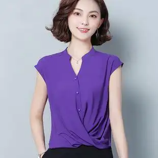 女装夏天雪纺短袖衫