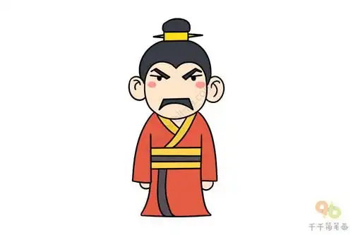 三国演义人物q版刘备简笔画