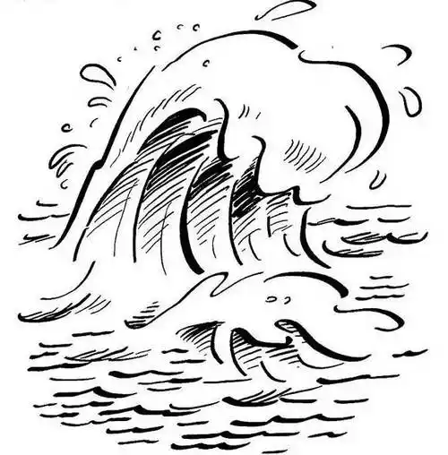 海浪简笔画 海浪简笔画图片