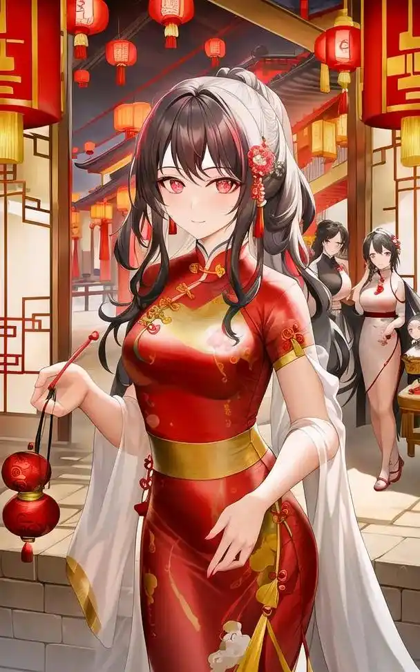 二次元少女古风汉服小姐姐国风正当红