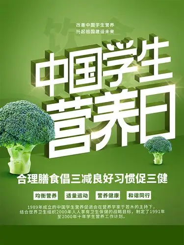 中国学生营养日图片模板素材-海报dm-百图汇素材网