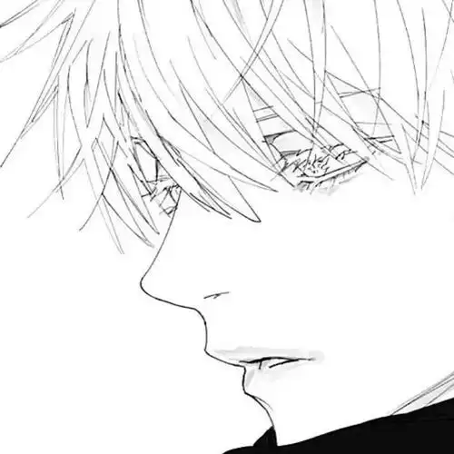 微信头像黑白风动漫男生头像