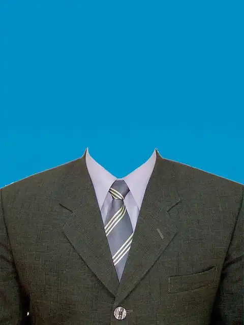 请各位ps高手帮我把照片p成蓝色背景的正装照,谢谢.