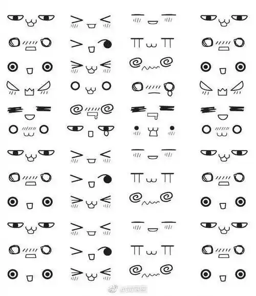 1000个简笔画手绘小表情,手帐控必备