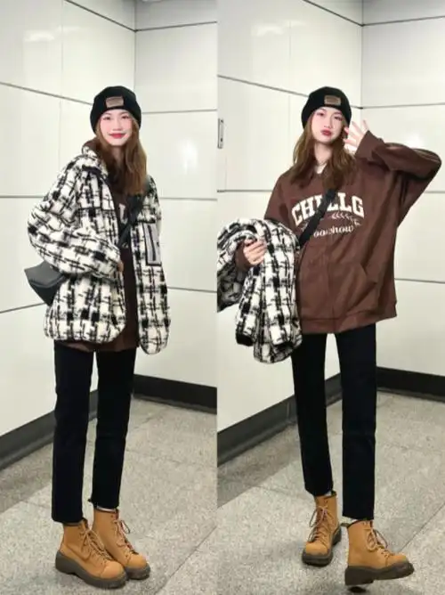 棒球服外套 灰色连帽卫衣 黑色牛仔裤太喜欢军绿色了,搭配连帽卫衣绝