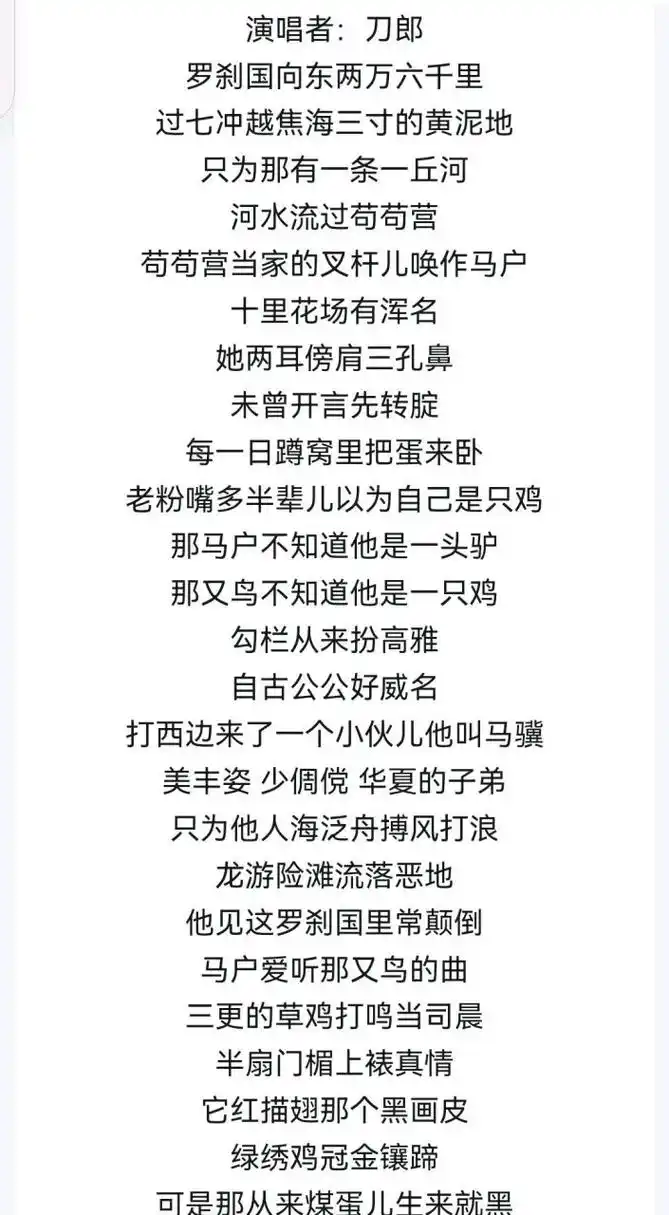 晚饭后我叫儿子过来:"你把刀郎的《什刹海市》这首歌解释一下给我听.