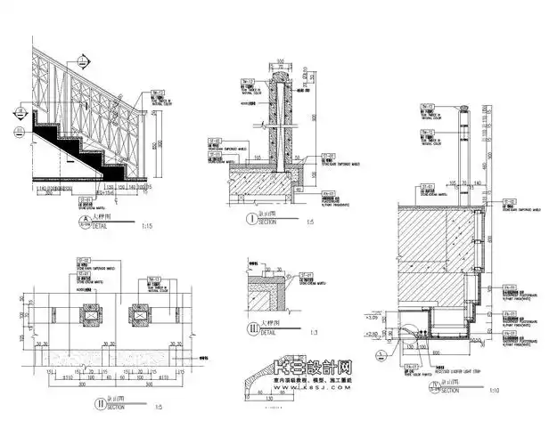 [酒店]楼梯及栏杆节点详图