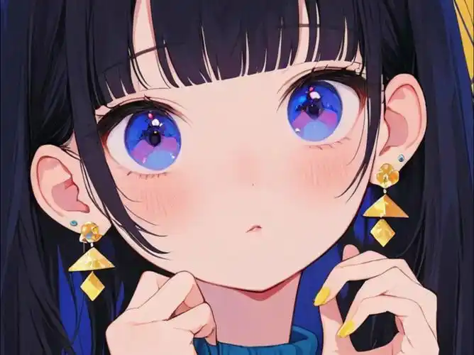 使用绘制二次元简约女生头像