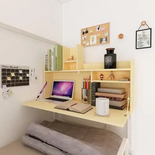 宿舍下铺电脑桌床上书桌悬空大学生寝室桌子悬挂式电脑桌