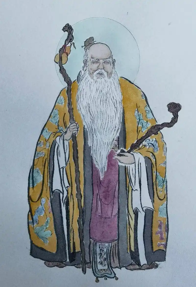 国画 #寿星 #传统文化 #图文伙伴计划 #手绘  今天画 - 抖音