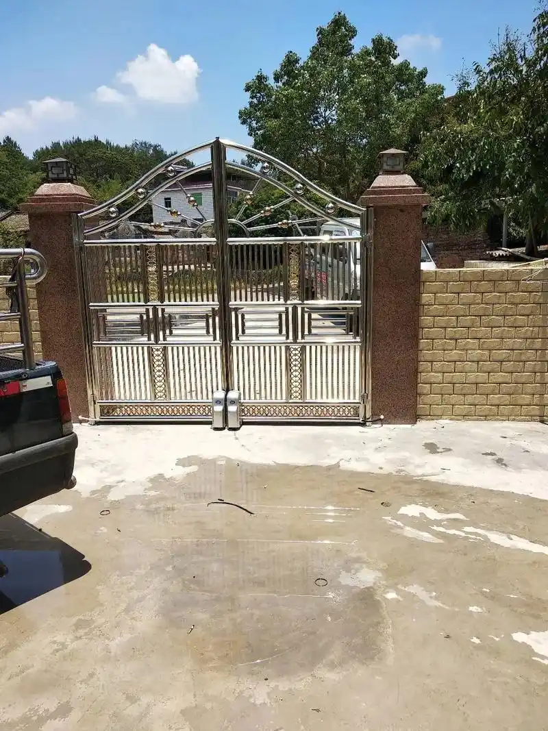 庭院大门#纯手工打造 #不锈钢制品 @dou 小助手  - 抖音