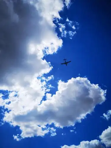 抬头望着蔚蓝的天空,一架飞机飞过,它要飞往哪里