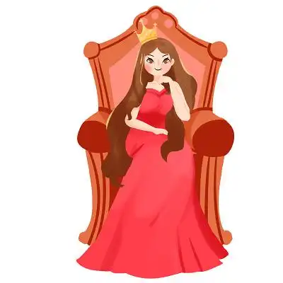 女王人物素材白色情人节情侣人物520情人节情侣手绘免扣矢量素材唯美