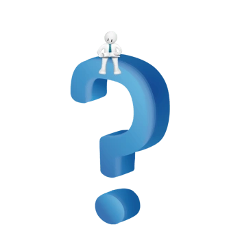 卡通可爱小人问号字体设计立体字