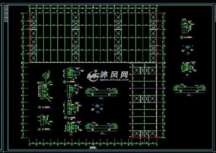 屋面支撑布置图