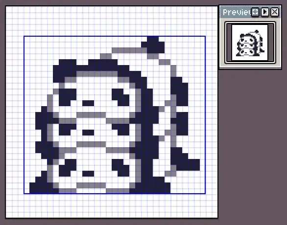 a5手绘像素画网格画课堂第38课:候明昊像素画