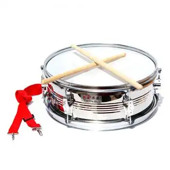 奇宝居不锈钢小军鼓13英寸少先队鼓架子鼓学生军鼓儿童乐器儿童玩具