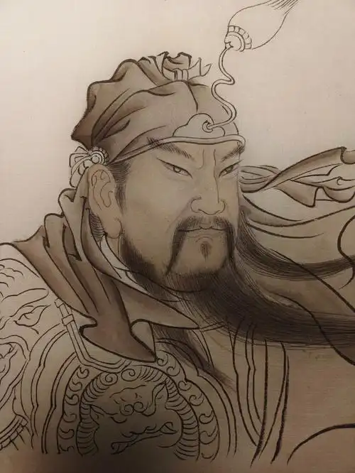 工笔人物画  #关羽  #武财神