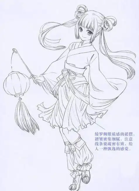 古装美女简笔画古装美女简笔画全身卡通女孩简笔画动漫古风