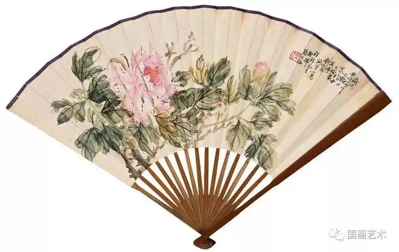 香风拂暑气名家牡丹扇面欣赏