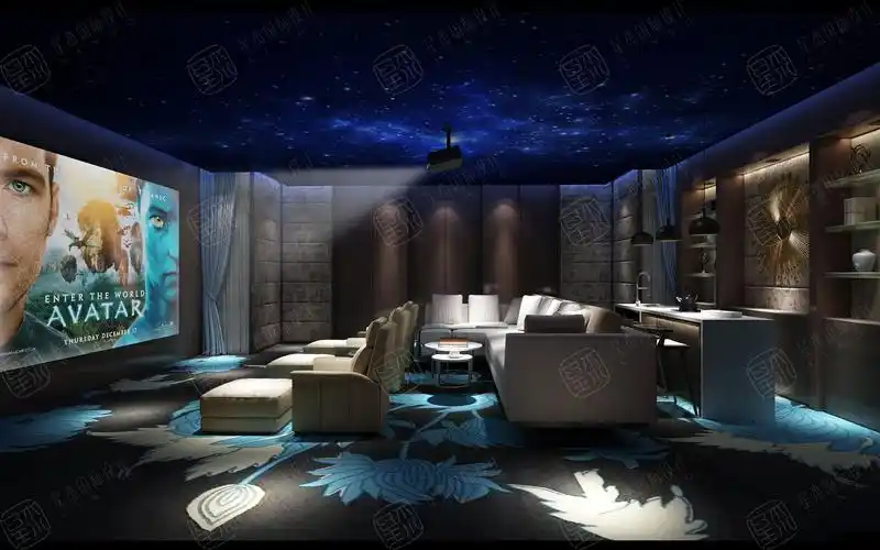 泷湾苑 新古典装修影音室效果图