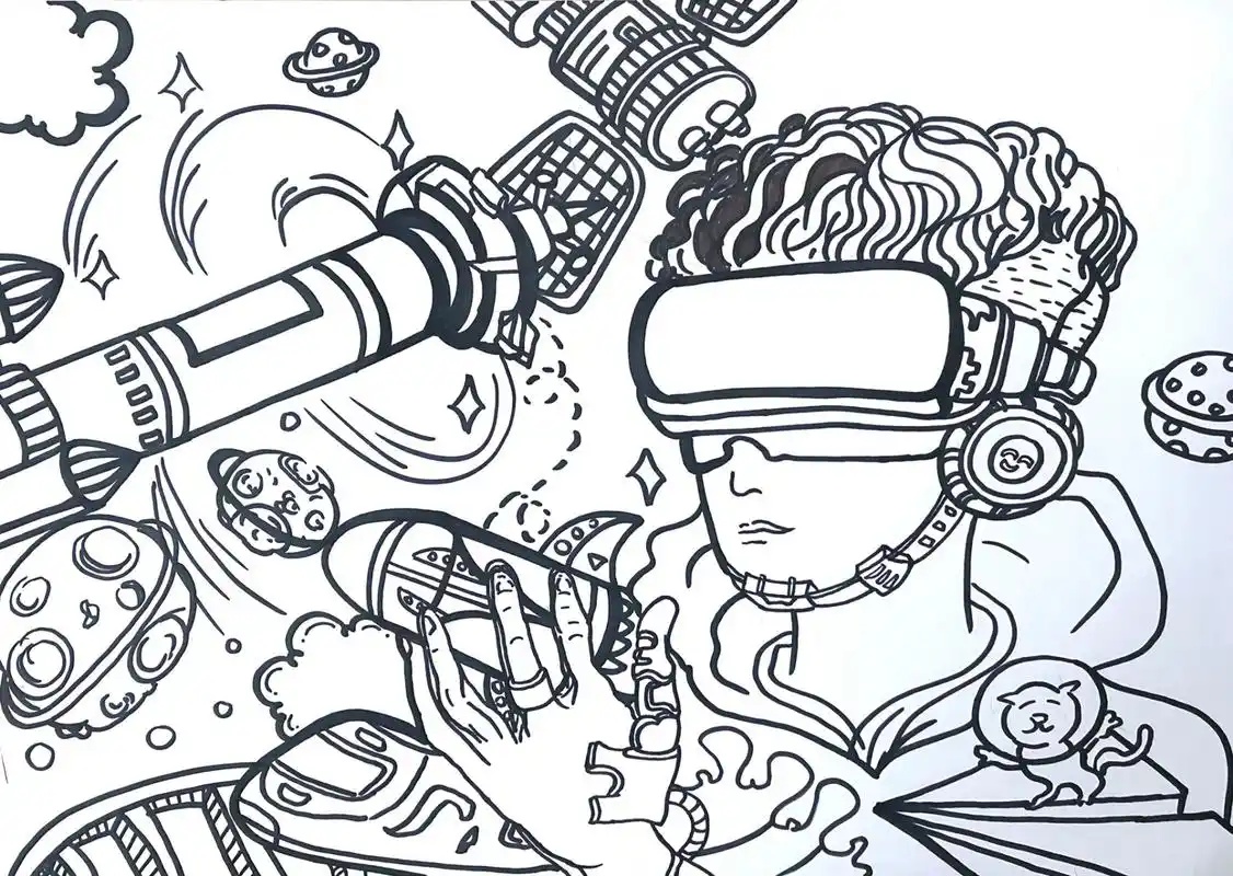 畅想2035 畅想2050 科幻画手绘 学生作品