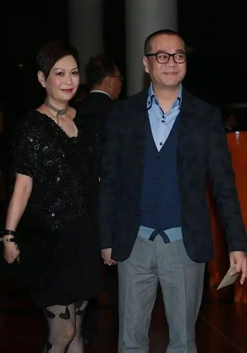 欧阳震华妻子风韵十足穿黑色长裙配奶牛丝袜中年美得优雅