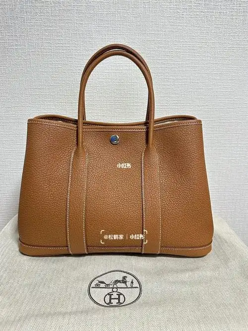 爱马仕gardenparty30花园包金棕色