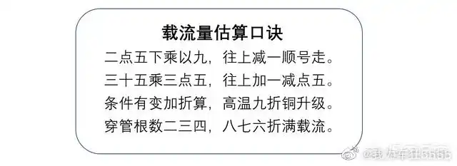 根据功率来选电线大小