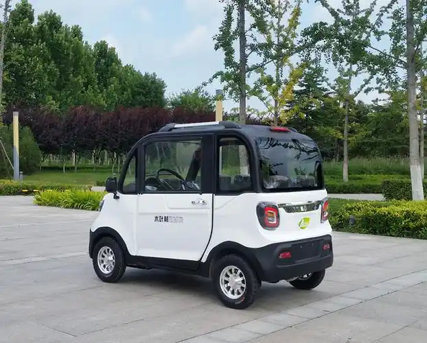 新款全封闭电动四轮车成人小型家用代步四轮新能源女性电车带棚迷你