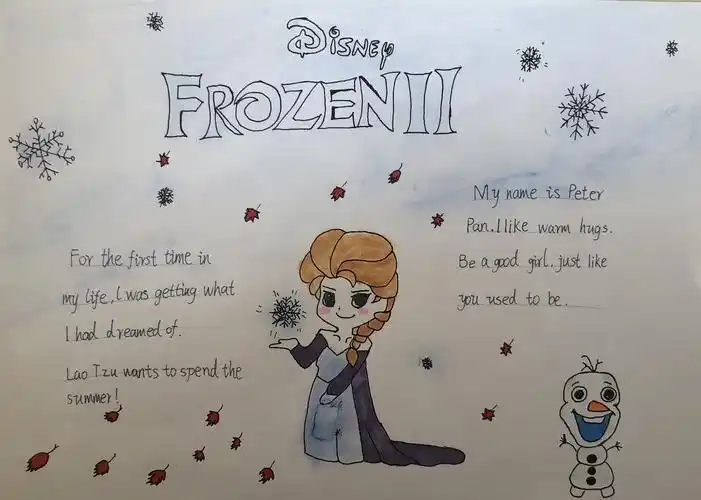 英语手抄报《冰雪奇缘2》冰雪奇缘手抄报怎么画冰雪奇缘手抄报怎么画