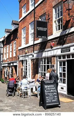 pavement cafe, shrewsbury.