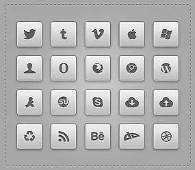 白色简约手机方形桌面图标