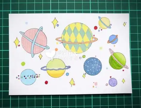 小星球简笔画小星球简笔画带颜色